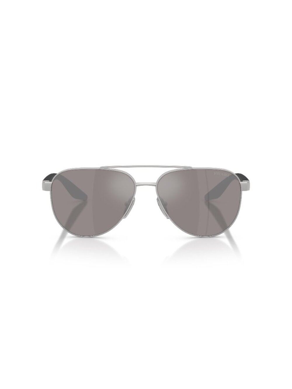 New Prada Linea Rossa Men's Sunglasses Grey Purple Lens Metal Frame PS A52S 58